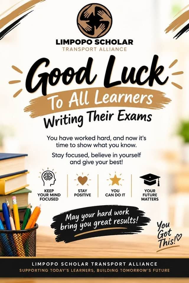 LSTA exam good luck poster wishing all learners focus, confidence and success